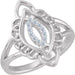 Ladies Natural Diamond Filigree Ring (I2, G-H) — Sterling Silver