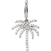 Ladies Natural Diamond Palm Tree Charm/Pendant (I1, G-H) — 14K White Gold