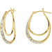Ladies Natural Diamond Hoop Earrings (I1, H+) — 14K Yellow Gold