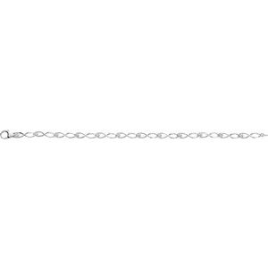 Ladies Natural Diamond Link Bracelet (I1, H+) — 14K White Gold