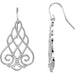 Ladies Natural Diamond Earrings — Sterling Silver