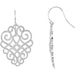 Ladies Natural Diamond Earrings — Sterling Silver