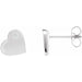 Ladies Natural Diamond Heart Earrings (I1, H-I) — Sterling Silver