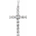 Ladies Natural Diamond Cross Pendant (Si1, G-H) — 14K White Gold