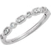 Ladies Natural Diamond Stackable Ring (I1, Ghi) — 14K White Gold