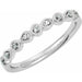 Ladies Natural Diamond Stackable Ring (I1, Ghi) — 14K White Gold