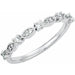 Ladies Natural Diamond Stackable Ring (I1, GHI) — 14K White Gold