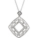 Ladies Natural Diamond Filigree Necklace (I2, G-H) — Sterling Silver