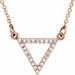 Ladies Natural Diamond Triangle Necklace (I1, G-H) — 14K Rose Gold