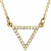 Ladies Natural Diamond Triangle Necklace (I1, G-H) — 14K Yellow Gold