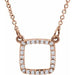 Ladies Natural Diamond Necklace (I1, G-H) — 14K Rose Gold