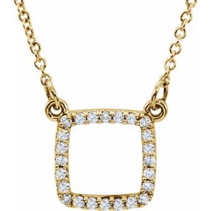 Ladies Natural Diamond Necklace (I1, G-H) — 14K Yellow Gold