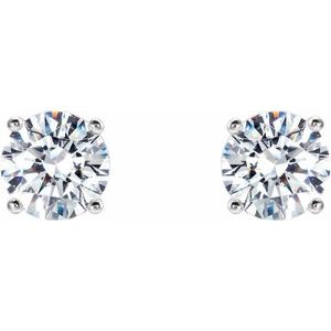 Lab-Grown Diamond Round 4-Prong Cocktail-Style Stud Earrings - Style 688850