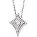 Ladies Natural Diamond Kite Necklace (Si2-Si3, G-H) — Platinum