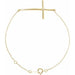 Ladies Natural Diamond Sideways Cross Bracelet (I1, G-H) — 14K Yellow Gold