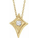 Ladies Natural Diamond Kite Necklace (I1, G-H) — 14K Yellow Gold