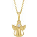 Ladies Natural Diamond Youth Angel Necklace (I1, G-H) — 14K Yellow Gold