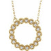 Ladies Natural Diamond Circle Necklace (I1, G-H) — 14K Yellow Gold