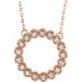 Ladies Natural Diamond Circle Necklace (I1, G-H) — 14K Rose Gold