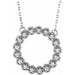 Ladies Natural Diamond Circle Necklace (I1, G-H) — Sterling Silver