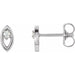 Ladies Natural Diamond Solitaire Earrings (Si2-Si3, G-H) — Platinum