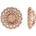 Ladies Natural Diamond Earring Jackets with 6 mm ID — 14K Rose Gold