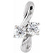 Ladies Natural Diamond Two-Stone Bypass Pendant (Si2-Si3, G-H) — Platinum