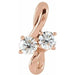 Ladies Natural Diamond Two-Stone Bypass Pendant (I1, G-H) — 14K Rose Gold