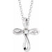 Ladies Natural Diamond Cross Necklace (Si1-Si3, G-H) — Platinum