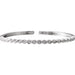 Ladies Natural Diamond Stackable Bangle Bracelet (I1, H+) — 14K White Gold