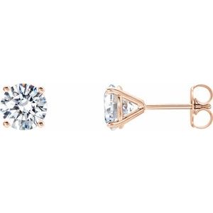 Lab-Grown Diamond Round 4-Prong Cocktail-Style Stud Earrings - Style 688850