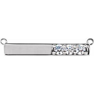Ladies Natural Diamond Necklace Center (I1, G-H) — 14K White Gold