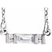 Ladies Natural Diamond Bar Necklace (I1, Ghi, G-H) — Sterling Silver