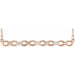 Ladies Natural Diamond Infinity-Inspired Bar Necklace (I1, G-H) — 14K Rose Gold