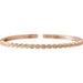Ladies Natural Diamond Stackable Bangle Bracelet (I1, H+) — 14K Rose Gold