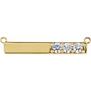 Ladies Natural Diamond Necklace Center (I1, G-H) — 14K Yellow Gold