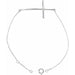 Ladies Natural Diamond Sideways Cross Bracelet (I1, G-H) — 14K White Gold