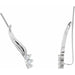 Ladies Natural Diamond Ear Climbers — 14K White Gold