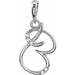 Ladies Natural Diamond Initial B Pendant (I1, G-H) — 14K White Gold