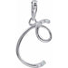 Ladies Natural Diamond Initial C Pendant (I1, G-H) — 14K White Gold