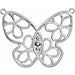 Ladies Natural Diamond Necklace Center — 14K White Gold