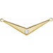 Ladies Natural Diamond Necklace Center — 14K Yellow Gold