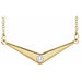 Ladies Natural Diamond V Necklace (I1, G-H) — 14K Yellow Gold