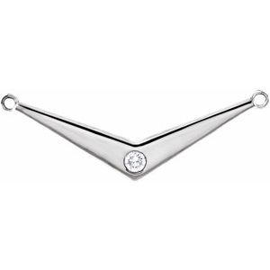 Ladies Natural Diamond Necklace Center — 14K White Gold