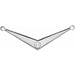 Ladies Natural Diamond Necklace Center — 14K White Gold