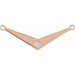 Ladies Natural Diamond Necklace Center — 14K Rose Gold