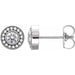 Ladies Natural Diamond Beaded Earrings (Si2-Si3, G-H) — Platinum
