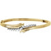 Ladies 14K Yellow/ Natural Diamond Bangle 7 1/ Bracelet (I1, G-H) — 14K Yellow/White Gold