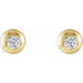 Lab-Grown Diamond Round Bezel-Set Stud Earrings - Style 86687