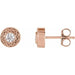 Ladies Natural Diamond Earrings (I1, G-H) — 14K Rose Gold